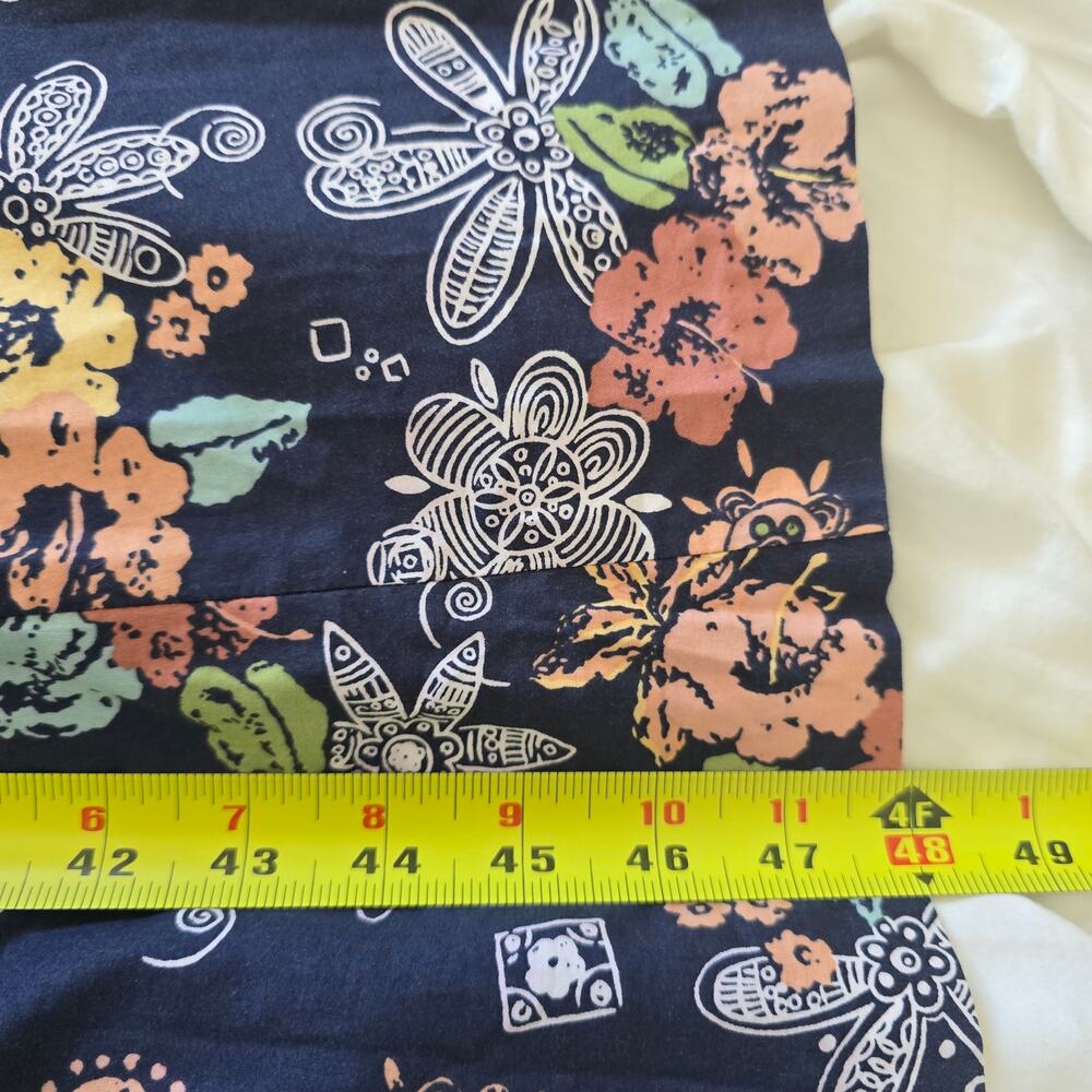 Vintage Laura Ashley Navy Floral Midi Dress-US 6 Open Cross Back Cottage Classic - Picture 11 of 11